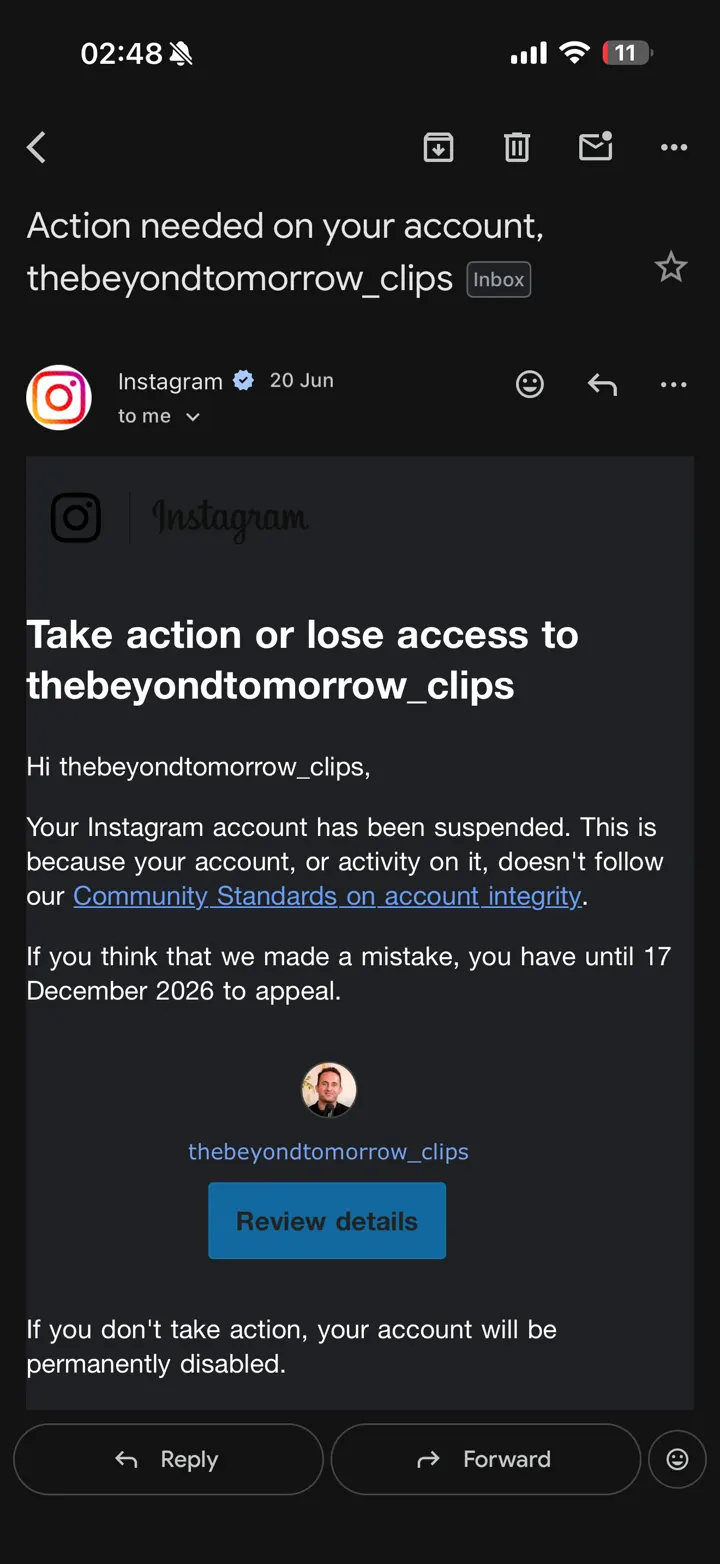 Julian account suspended